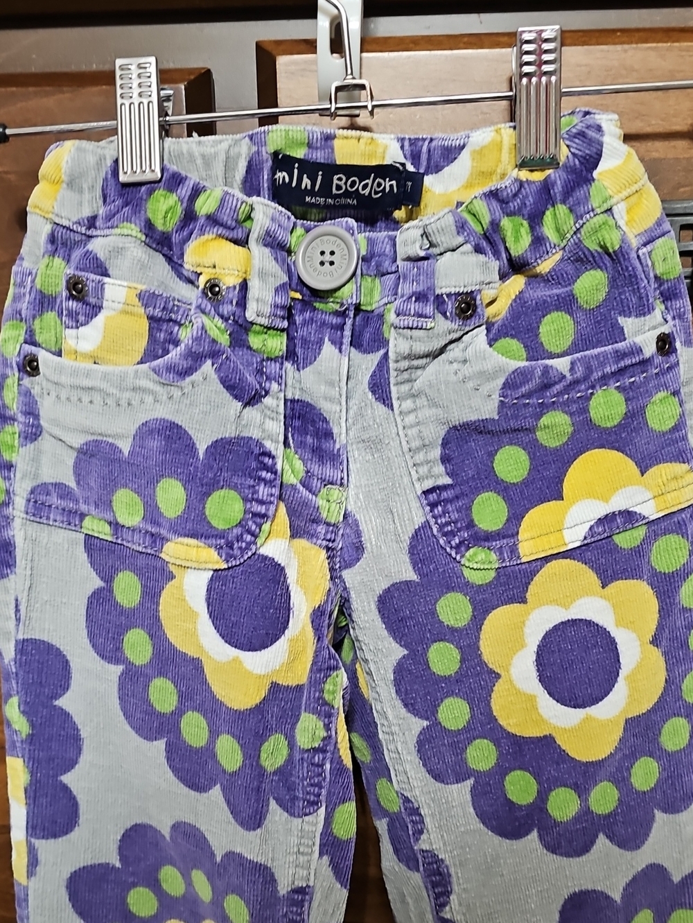 Mini Boden Funky Flared Cordouroy Pants - Picture 2 of 8